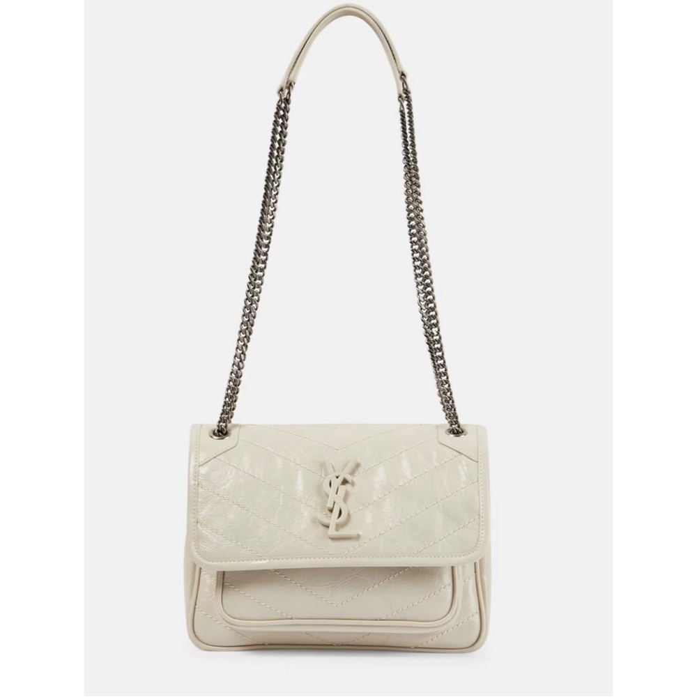 Saint Laurent Ysl NIKI BABY shoulder bag in vintage crinkled leather
